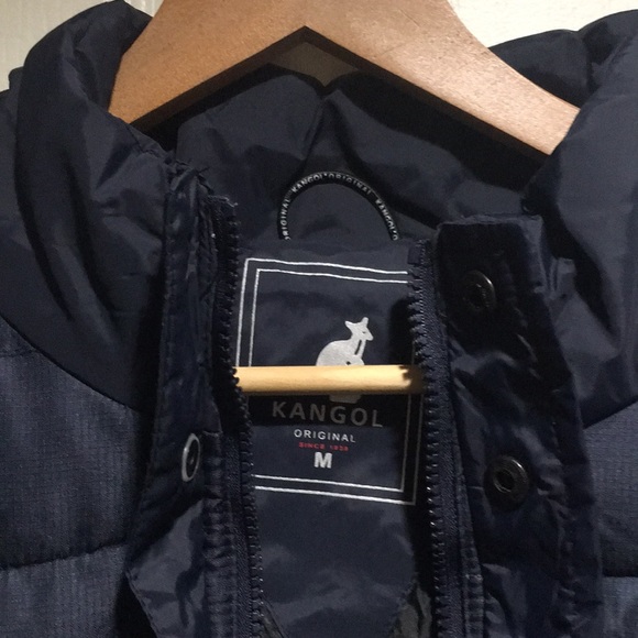 Kangol Double Zip Button Collar Wind Breaker Coat - Picture 4 of 12